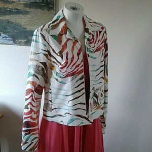 Escada Rainbow Zebra Jacket